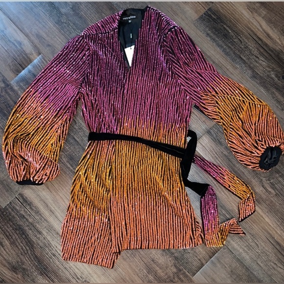 NWT- Retrofete GABRIELLE SEQUIN OMBRE
ROBE Dress, XS - SOLD OUT - Picture 6 of 7